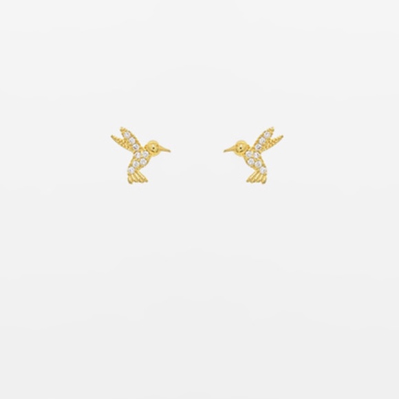 CZ Paved Bird Studs - Picture 1 of 1